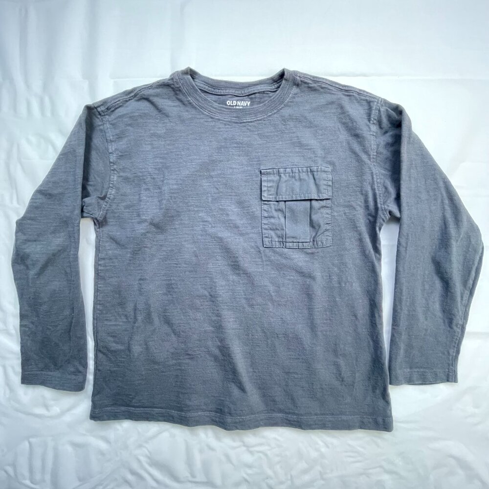 Old Navy Gray Boy's T-Shirt Size L (10-12)